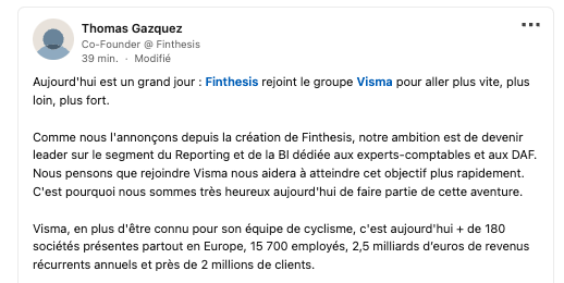 visma et finthesis